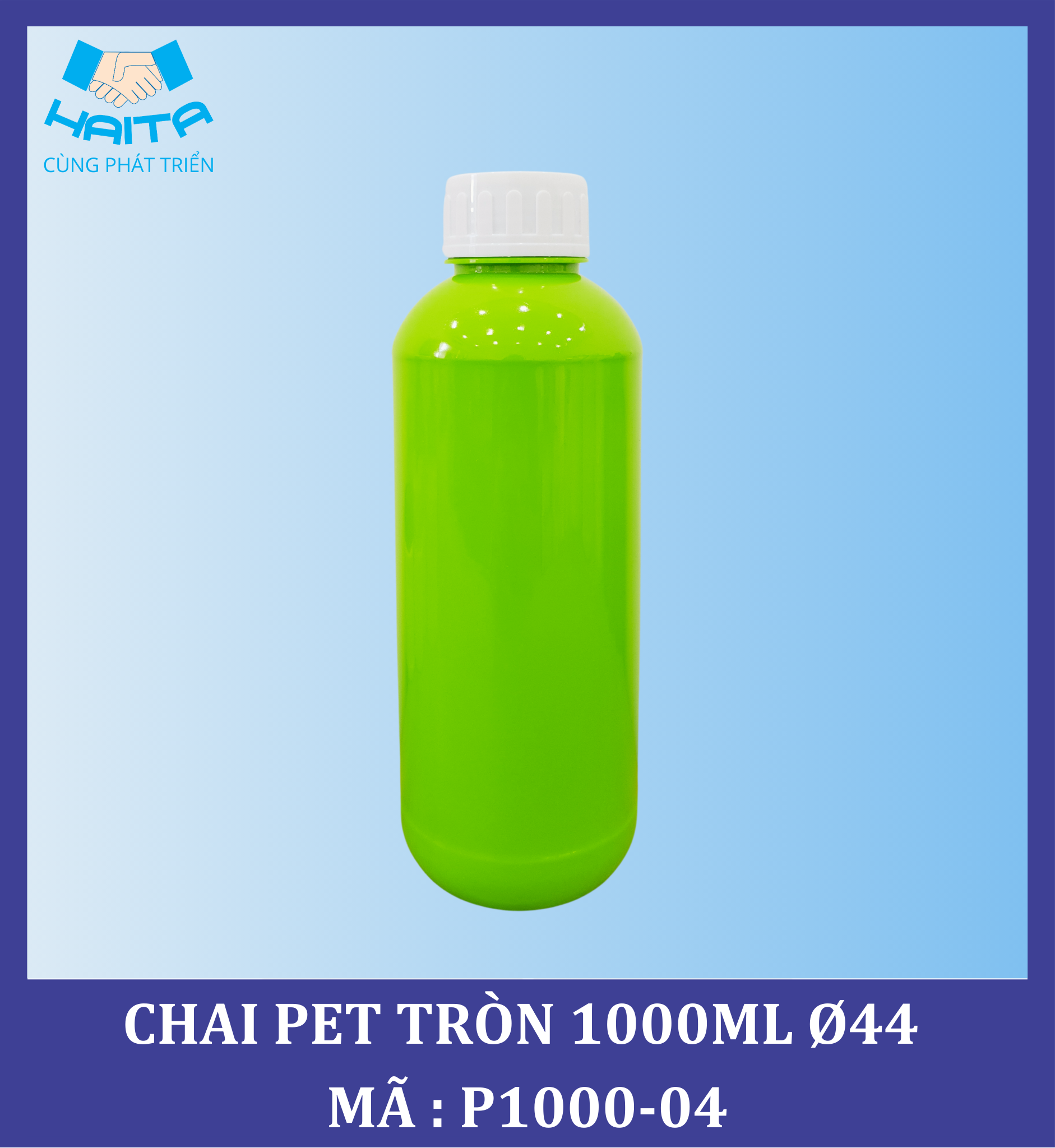 CHAI PET TRÒN 1000ML Ø44 MÃ SP : P1000-04