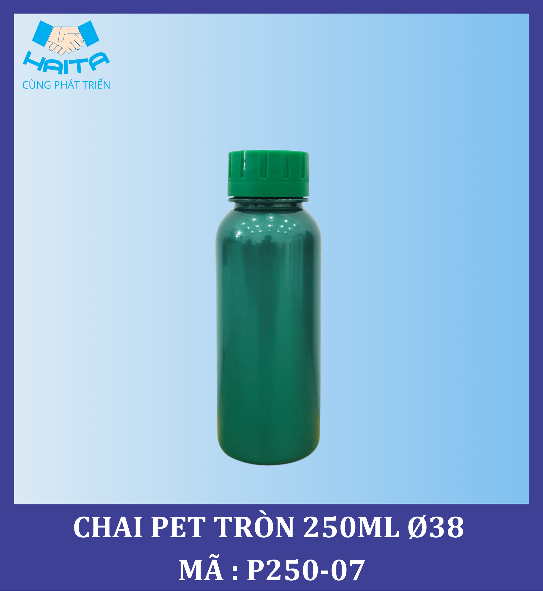 CHAI PET TRÒN 250ML Ø38 MÃ SP : P250-07