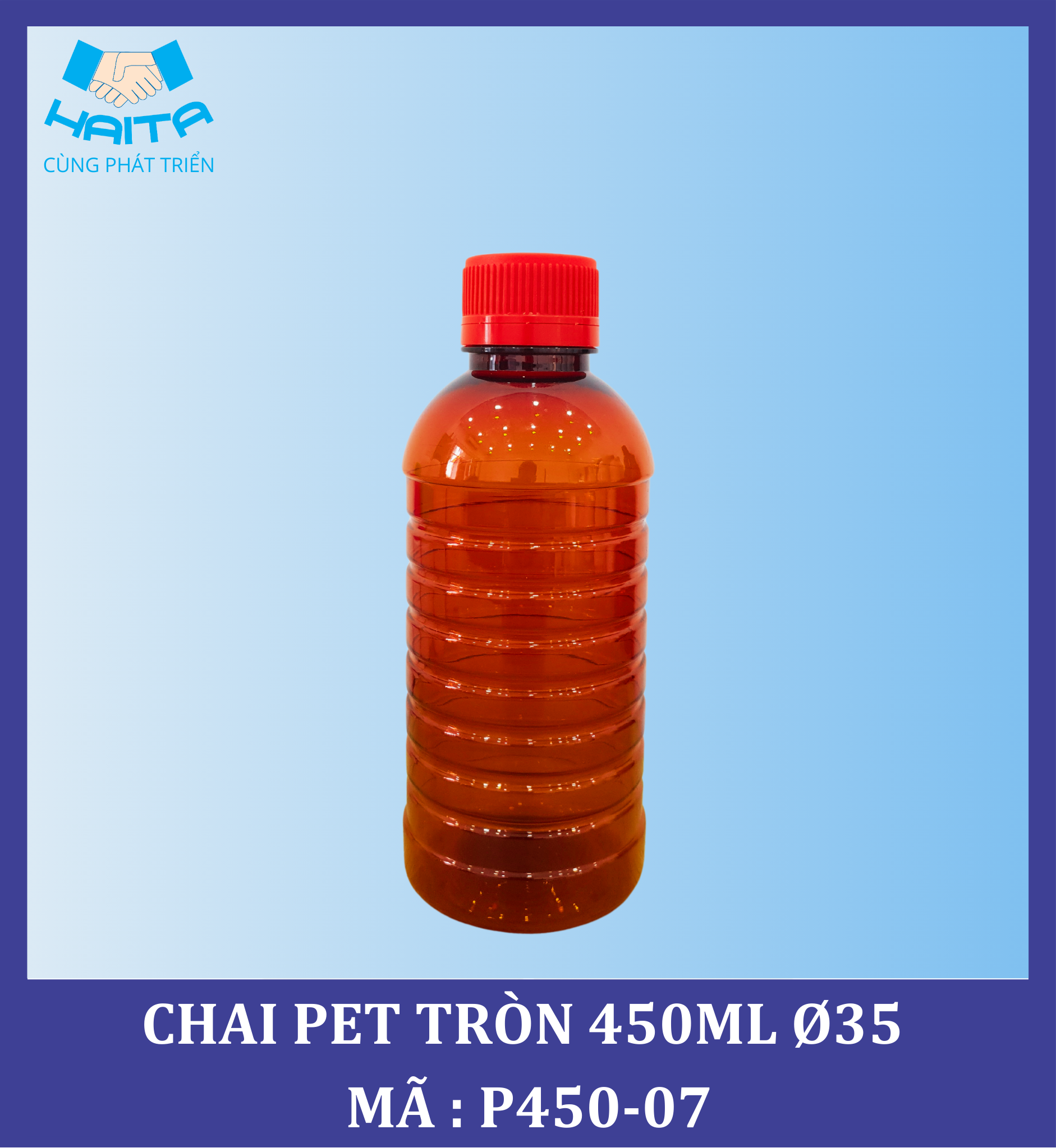 CHAI PET TRÒN 450ML Ø35 MÃ SP : P450-07