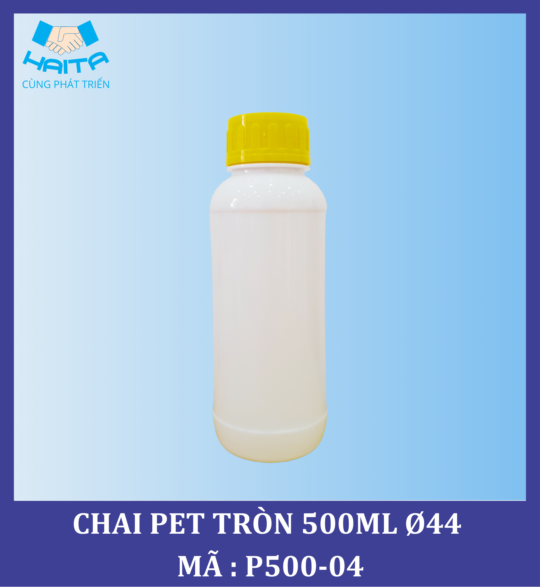 CHAI PET TRÒN 500ML Ø44 MÃ SP : P500-04