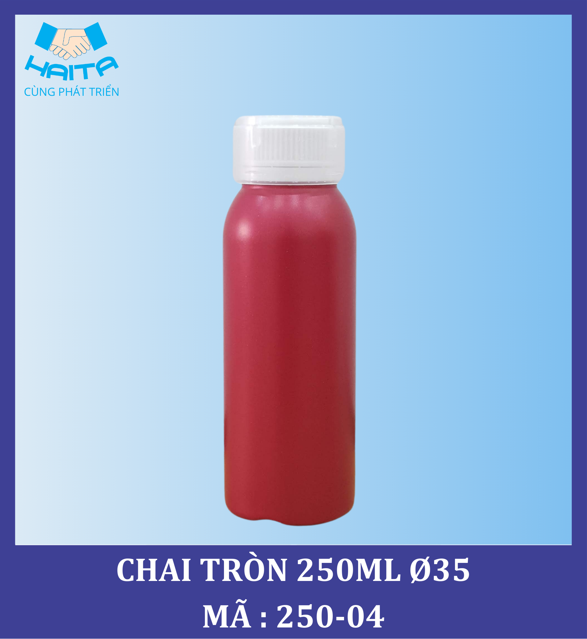 CHAI HD TRÒN 250ML Ø35 MÃ SP : 250-04