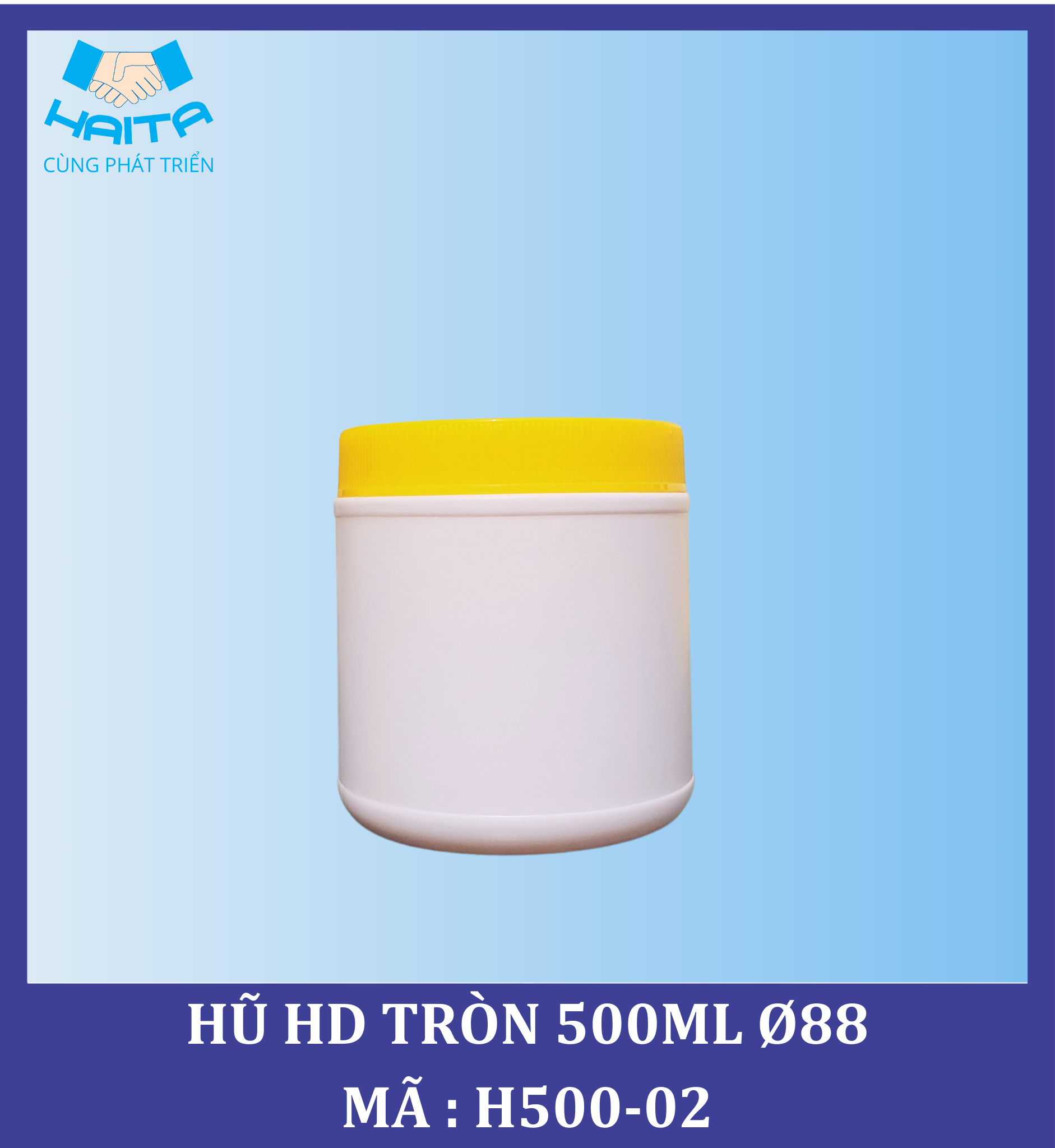 HŨ HDPE TRÒN 500ML Ø88 MÃ SP : H500-02