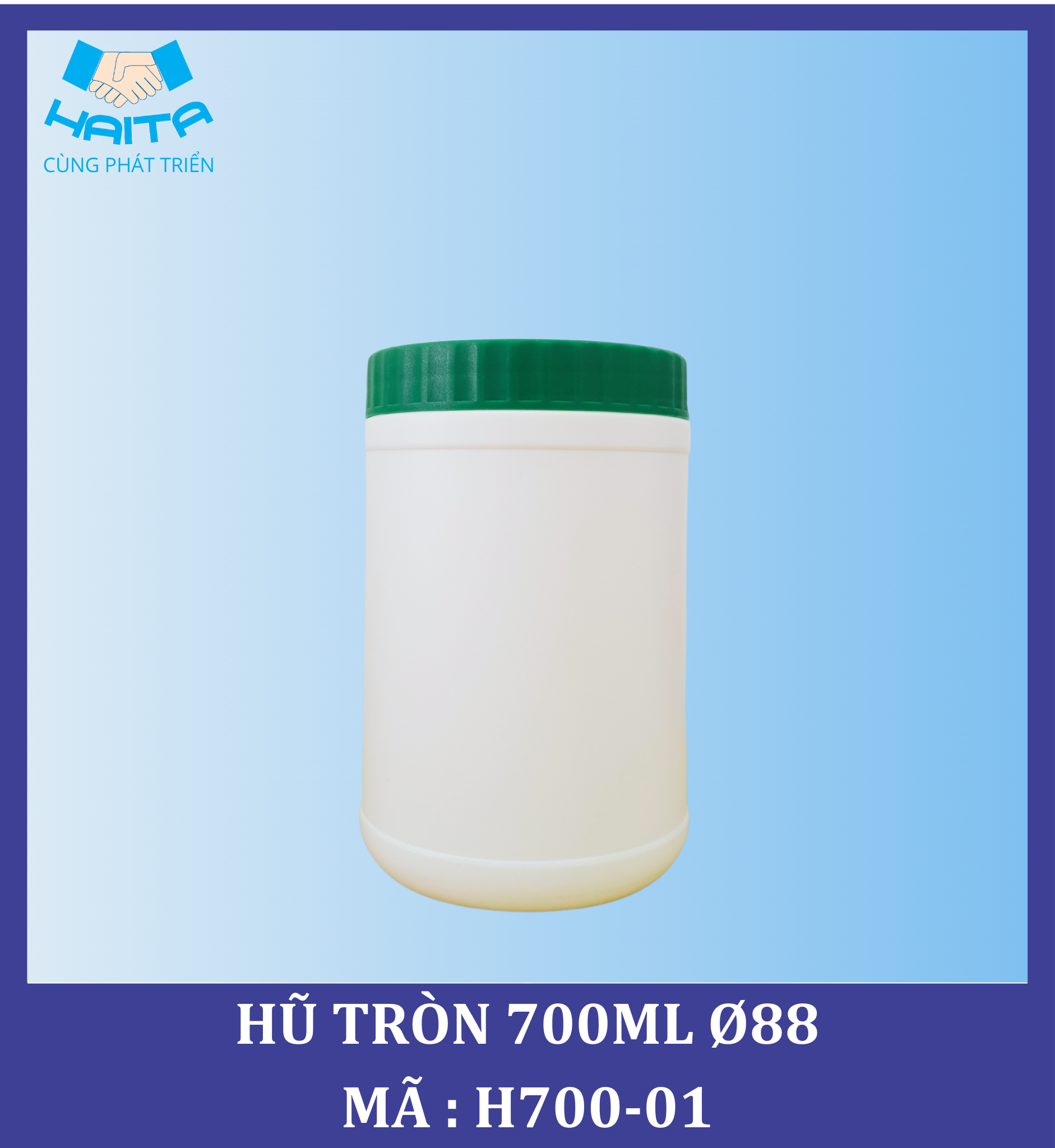 HŨ HDPE TRÒN 700ML Ø88 MÃ SP : H700-01