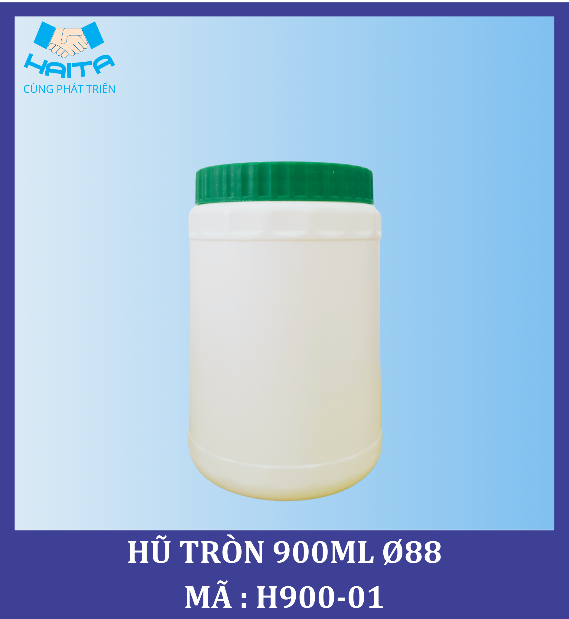 HŨ HDPE TRÒN 900ML Ø88 MÃ SP : H900-01